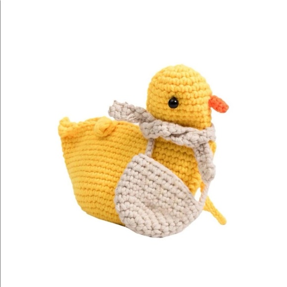 🌻HP⭐️ Crochet duck bag shoulder handbag purse cute adorable yellow gift idea - Picture 2 of 9